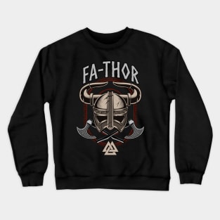 Fathor Wikingerhelm Vater Wikinger Papa Crewneck Sweatshirt